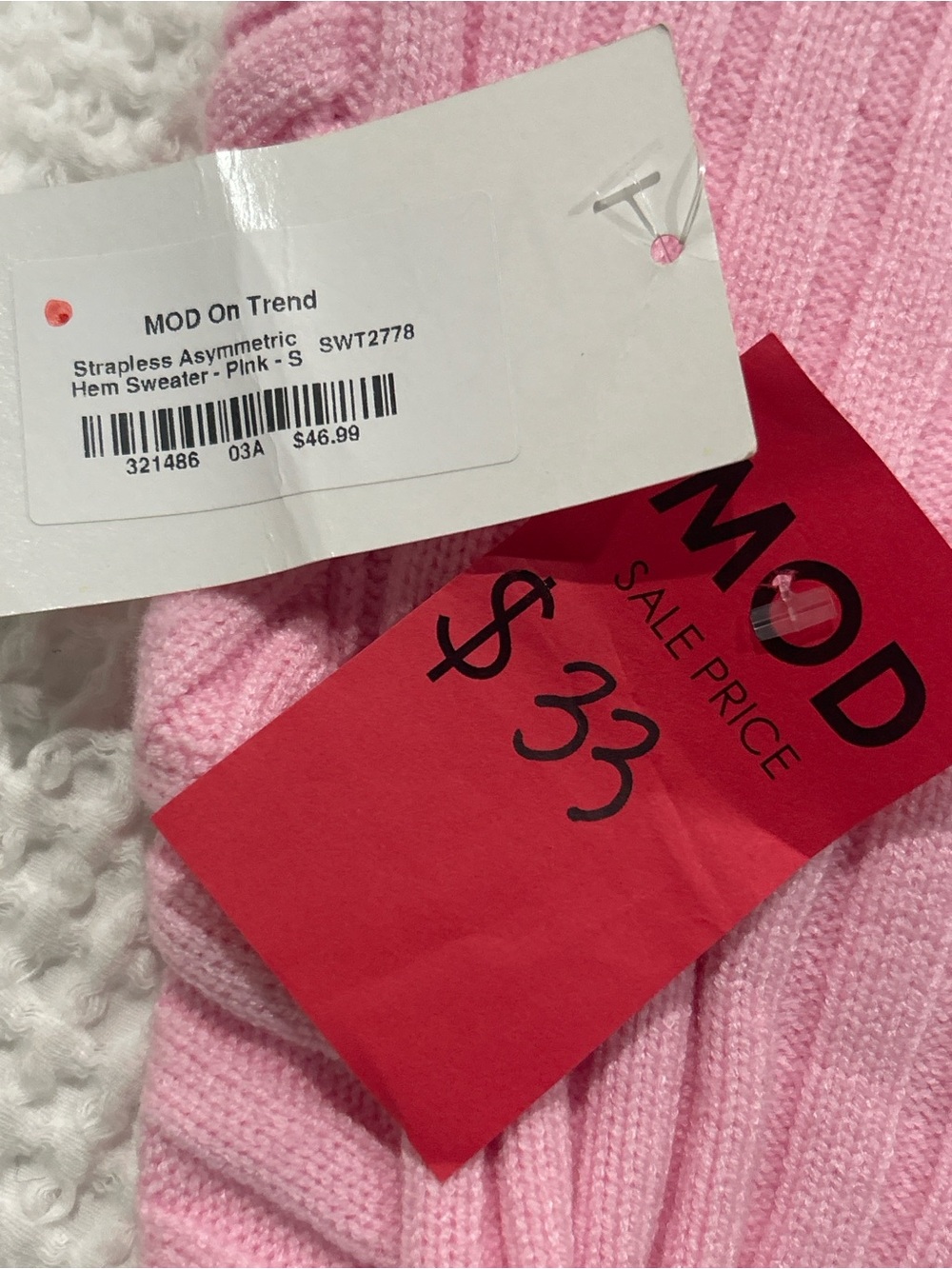 Pink Ribbed Knit Top - Picture 3 of 4